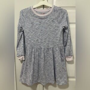 🎀 4/$25 Girl’s Cat & Jack Light Purple & Blue Long Sleeve Dress Size L 👗